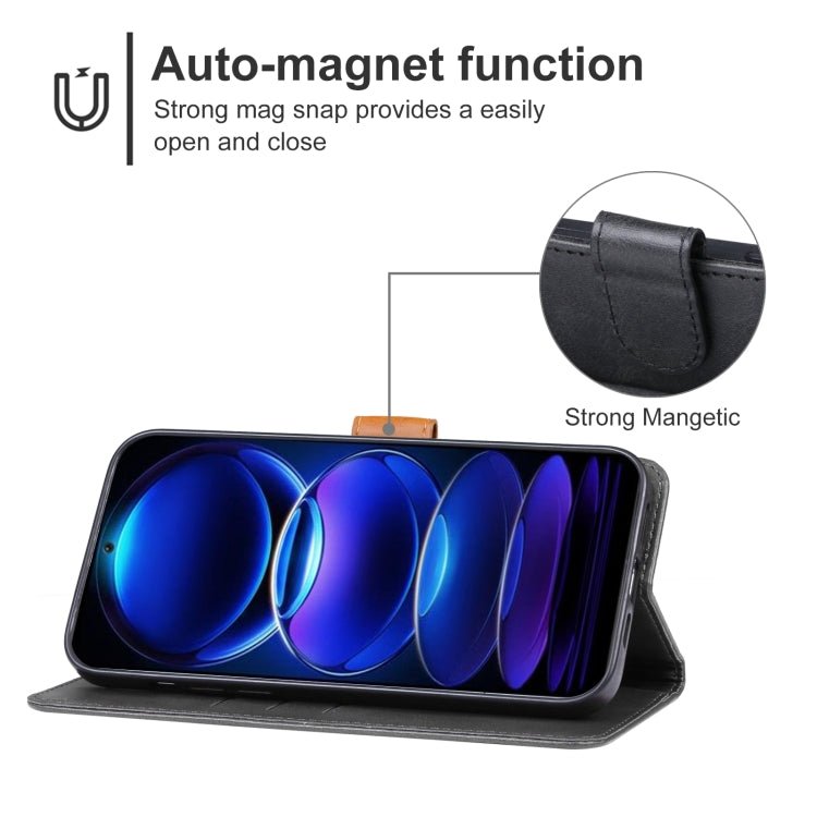 For Xiaomi Redmi Note 12 China Leather Phone Case(Black)