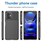 For Xiaomi Redmi Note 12 China Thunderbolt Shockproof TPU Protective Soft Phone Case(Black)