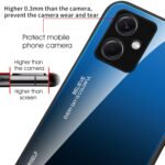 For Xiaomi Redmi Note 12 China Gradient Color Glass Phone Case(Aurora Blue)