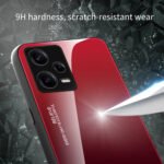 For Xiaomi Redmi Note 12 Pro China Gradient Color Glass Phone Case(Yellow Pink)