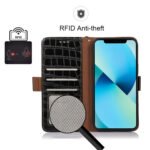 For Xiaomi Redmi Note 12 China Crocodile Top Layer Cowhide Leather Phone Case(Black)