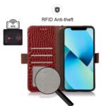 For Xiaomi Redmi Note 12 China Crocodile Top Layer Cowhide Leather Phone Case(Red)