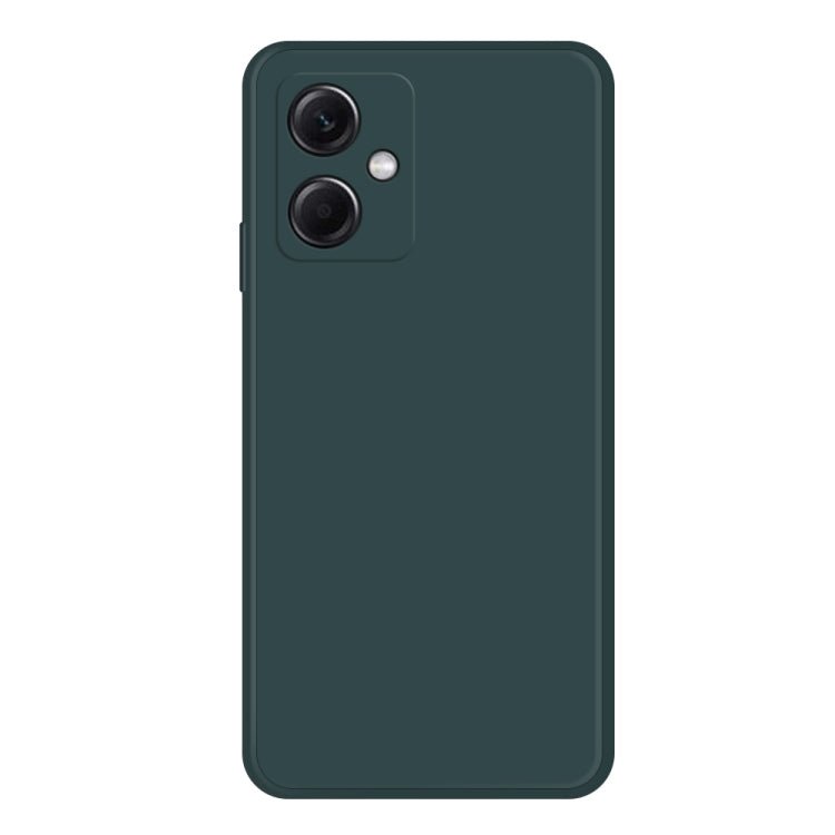 For Xiaomi Redmi Note 12 China Imitation Liquid Silicone Straight Edge Phone Case(Dark Green)