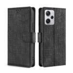 For Xiaomi Redmi Note 12 Pro+ China Skin Feel Crocodile Magnetic Clasp Leather Phone Case(Black)