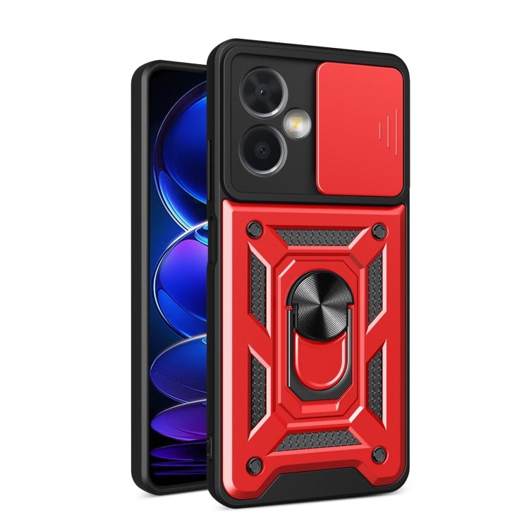 For Xiaomi Redmi Note 12 China Sliding Camera Design TPU + PC Phone Case(Red)