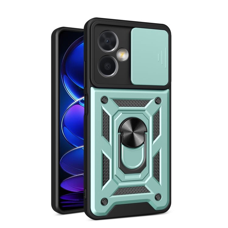 For Xiaomi Redmi Note 12 China Sliding Camera Design TPU + PC Phone Case(Dark Green)