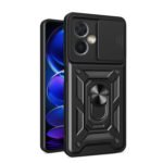 For Xiaomi Redmi Note 12 China Sliding Camera Design TPU + PC Phone Case(Black)