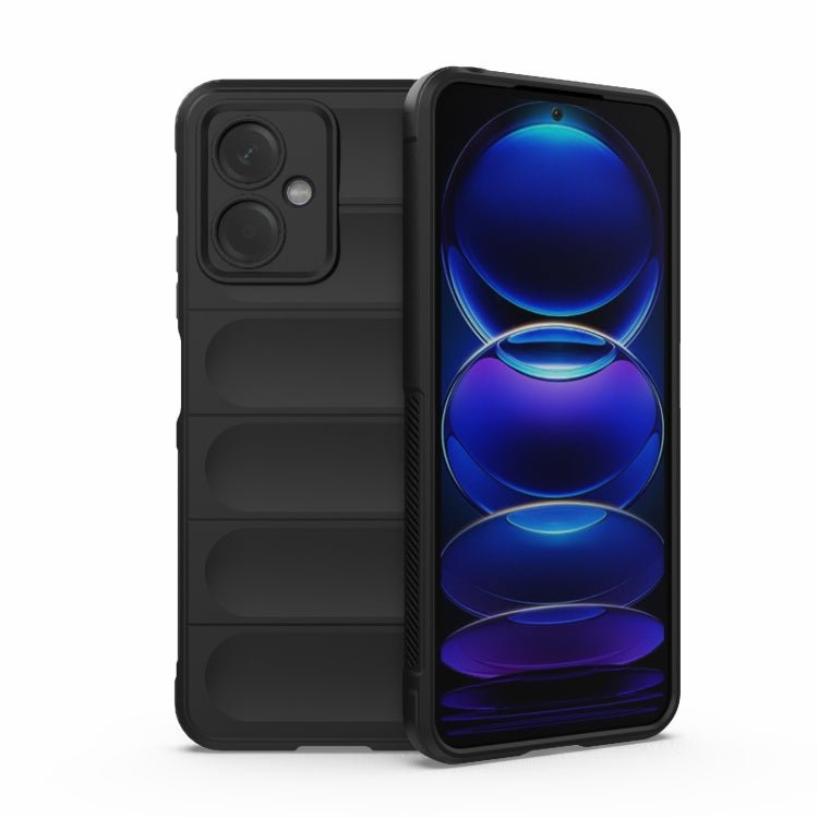 For Xiaomi Redmi Note 12 China Magic Shield TPU + Flannel Phone Case(Black)