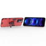 For Xiaomi Redmi Note 12 China PC + TPU Shockproof Protective Phone Case with Magnetic Ring Holder(Red)