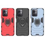 For Xiaomi Redmi Note 12 China PC + TPU Shockproof Protective Phone Case with Magnetic Ring Holder(Red)