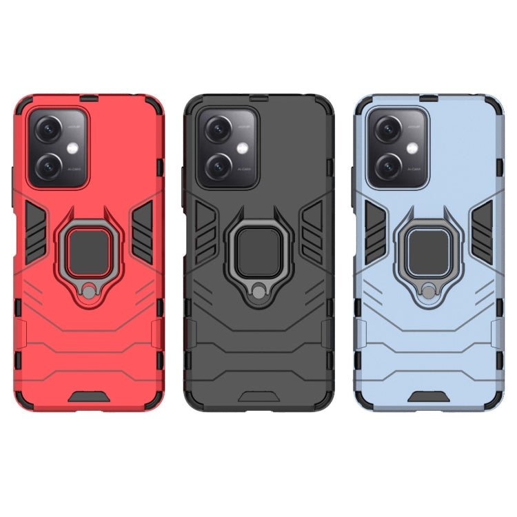 For Xiaomi Redmi Note 12 China PC + TPU Shockproof Protective Phone Case with Magnetic Ring Holder(Red)