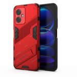 For Xiaomi Redmi Note 12 China Punk Armor 2 in 1 PC + TPU Phone Case with Invisible Holder(Red)