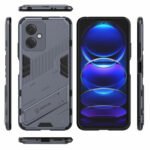 For Xiaomi Redmi Note 12 China Punk Armor 2 in 1 PC + TPU Phone Case with Invisible Holder(Grey)
