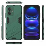For Xiaomi Redmi Note 12 China Punk Armor 2 in 1 PC + TPU Phone Case with Invisible Holder(Green)