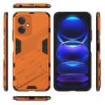 For Xiaomi Redmi Note 12 China Punk Armor 2 in 1 PC + TPU Phone Case with Invisible Holder(Orange)