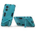 For Xiaomi Redmi Note 12 China Punk Armor 2 in 1 PC + TPU Phone Case with Invisible Holder(Blue)