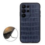 For Samsung Galaxy S23 Ultra 5G Crocodile Texture Genuine Leather Phone Case(Blue)