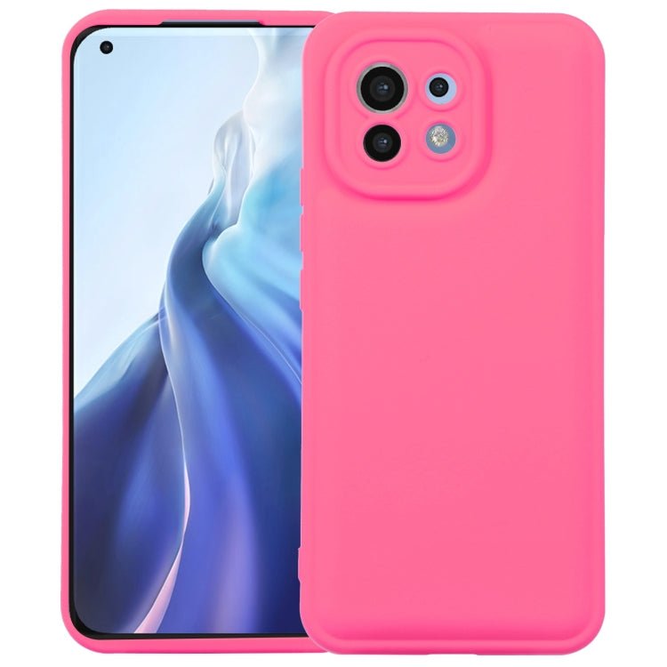 For Xiaomi Mi 11 Liquid Airbag Decompression Phone Case(Light Rose Red)