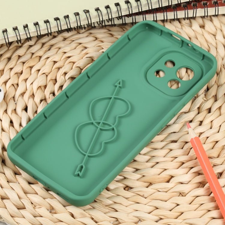 For Xiaomi Mi 11 Liquid Airbag Decompression Phone Case(Retro Green)