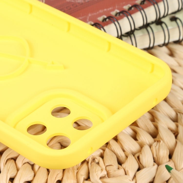 For Xiaomi Mi 11 Lite Liquid Airbag Decompression Phone Case(Lemon Yellow)