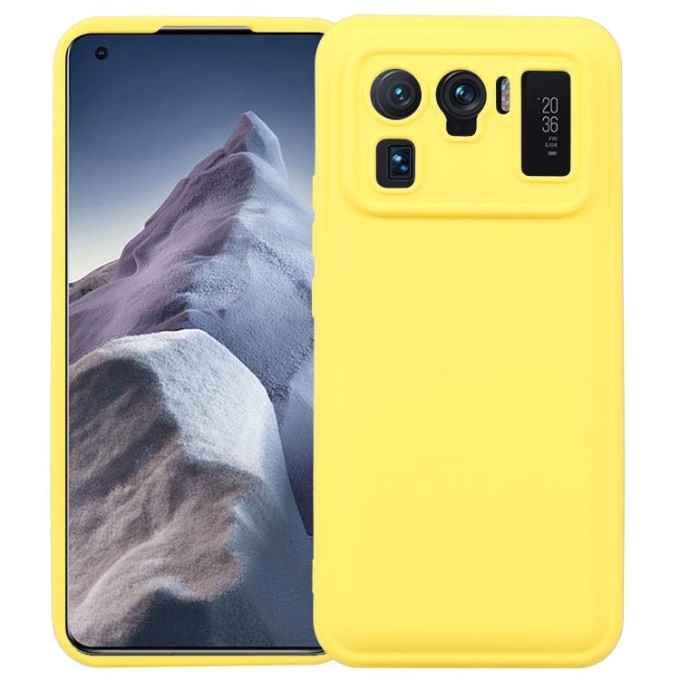 For Xiaomi Mi 11 Ultra Liquid Airbag Decompression Phone Case(Lemon Yellow)