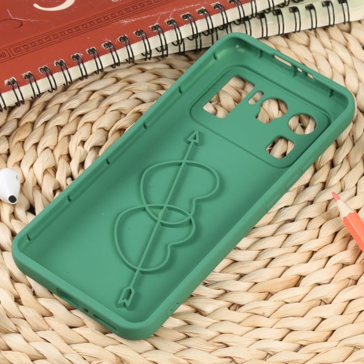 For Xiaomi Mi 11 Ultra Liquid Airbag Decompression Phone Case(Retro Green)