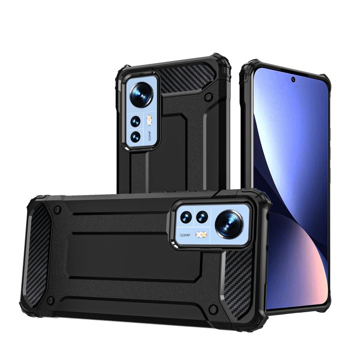 For Xiaomi 12 / 12X Magic Armor TPU + PC Combination Phone Case(Black)
