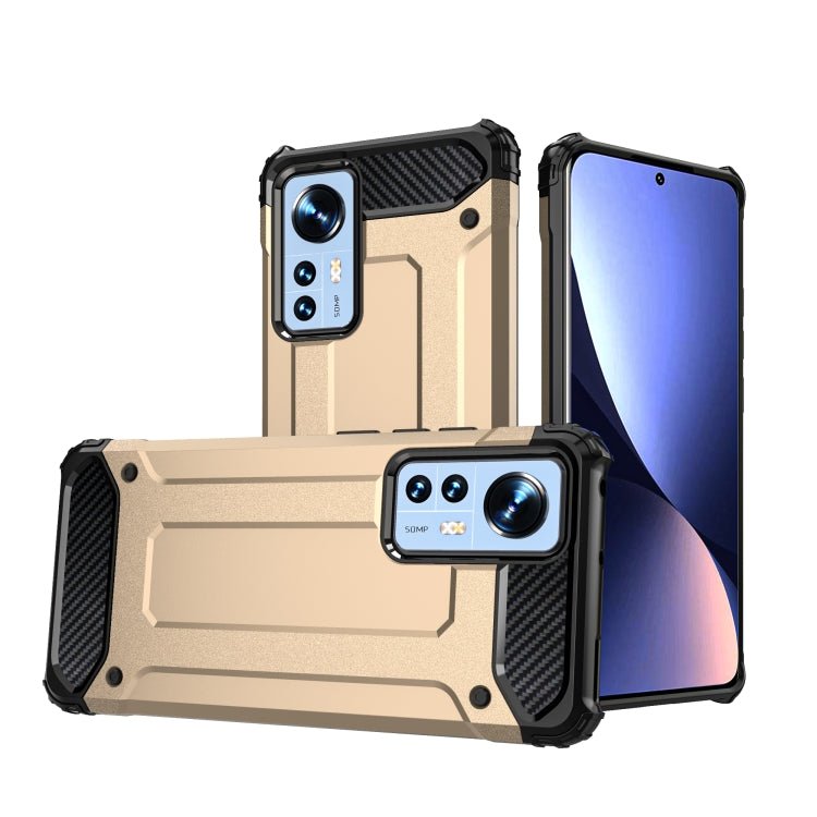 For Xiaomi 12 / 12X Magic Armor TPU + PC Combination Phone Case(Gold)