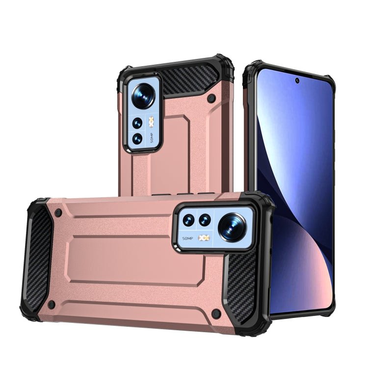 For Xiaomi 12 / 12X Magic Armor TPU + PC Combination Phone Case(Rose Gold)