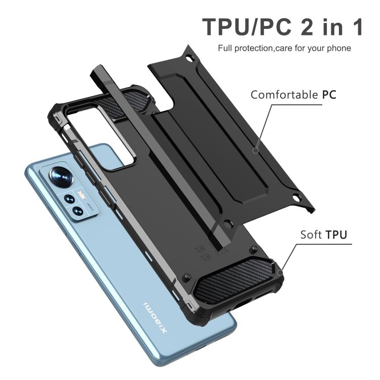 For Xiaomi 12 / 12X Magic Armor TPU + PC Combination Phone Case(Navy Blue)