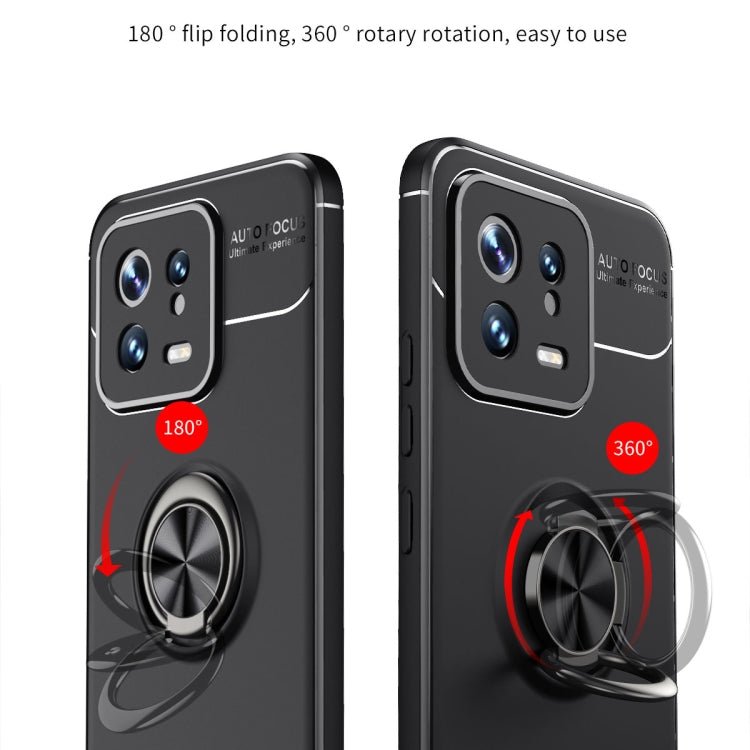 For Xiaomi 13 Metal Ring Holder TPU Phone Case(Black)