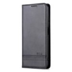 For Xiaomi Redmi Note 12 Pro China / Note 12 Pro+ China AZNS Magnetic Calf Texture Flip Leather Phone Case(Black)