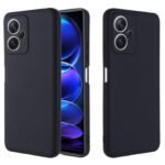 For Xiaomi Redmi Note 12 China Pure Color Liquid Silicone Shockproof Full Coverage Case(Black)