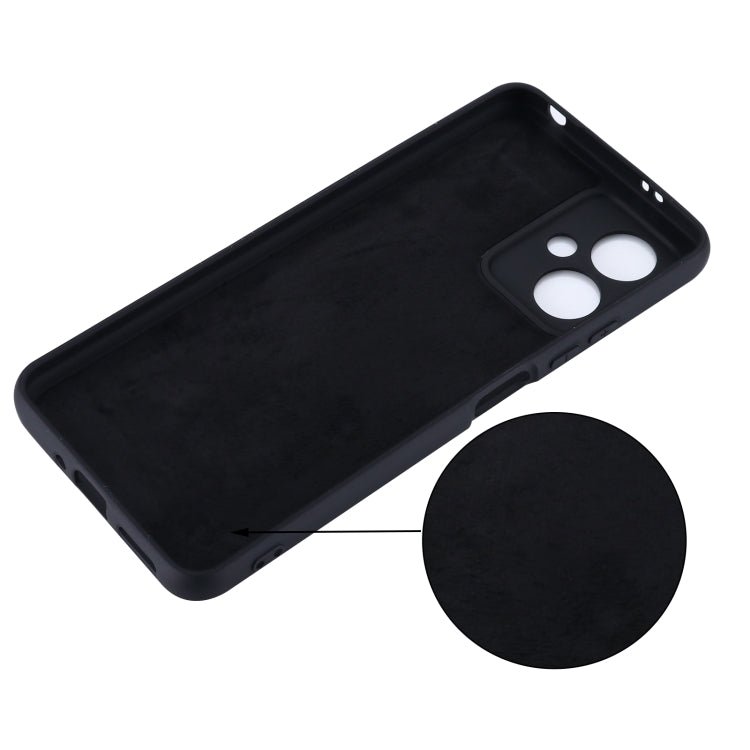 For Xiaomi Redmi Note 12 China Pure Color Liquid Silicone Shockproof Full Coverage Case(Black)
