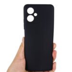 For Xiaomi Redmi Note 12 China Pure Color Liquid Silicone Shockproof Full Coverage Case(Black)
