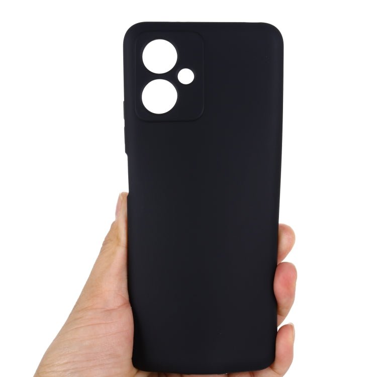 For Xiaomi Redmi Note 12 China Pure Color Liquid Silicone Shockproof Full Coverage Case(Black)
