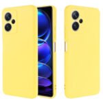 For Xiaomi Redmi Note 12 China Pure Color Liquid Silicone Shockproof Full Coverage Case(Yellow)