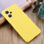 For Xiaomi Redmi Note 12 China Pure Color Liquid Silicone Shockproof Full Coverage Case(Yellow)