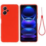 For Xiaomi Redmi Note 12 China Pure Color Liquid Silicone Shockproof Full Coverage Case(Red)