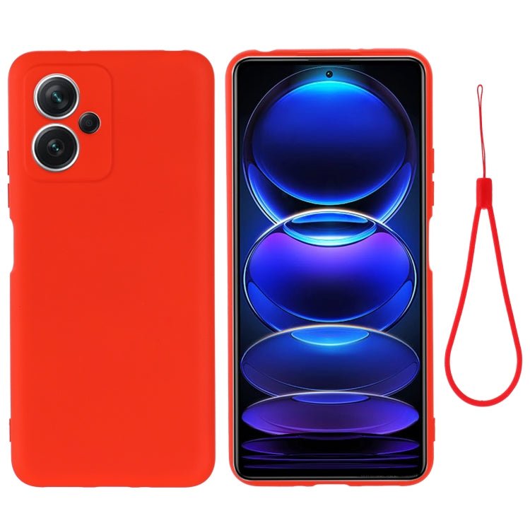 For Xiaomi Redmi Note 12 China Pure Color Liquid Silicone Shockproof Full Coverage Case(Red)