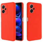 For Xiaomi Redmi Note 12 China Pure Color Liquid Silicone Shockproof Full Coverage Case(Red)