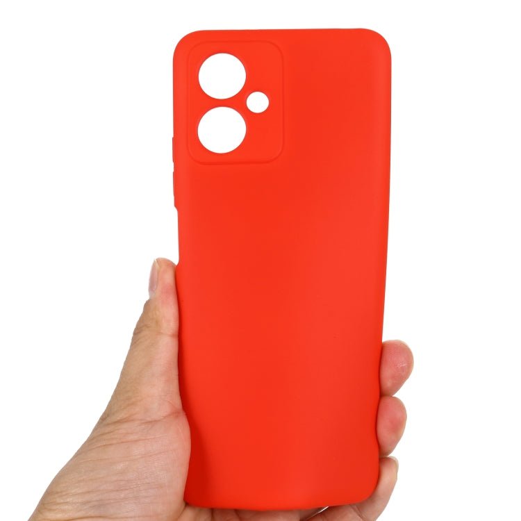 For Xiaomi Redmi Note 12 China Pure Color Liquid Silicone Shockproof Full Coverage Case(Red)