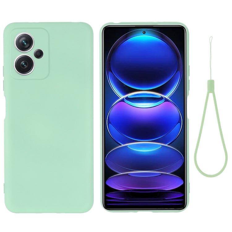For Xiaomi Redmi Note 12 China Pure Color Liquid Silicone Shockproof Full Coverage Case(Green)