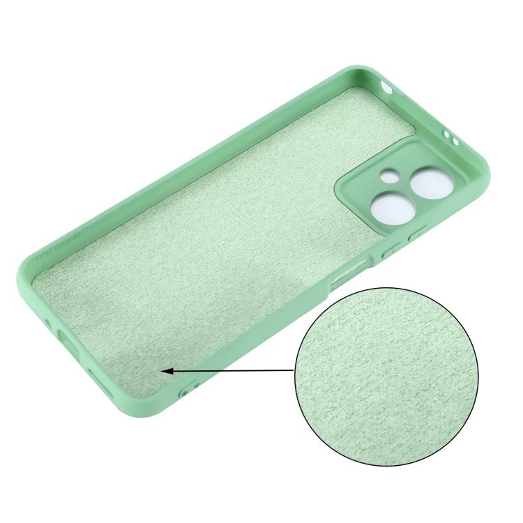 For Xiaomi Redmi Note 12 China Pure Color Liquid Silicone Shockproof Full Coverage Case(Green)