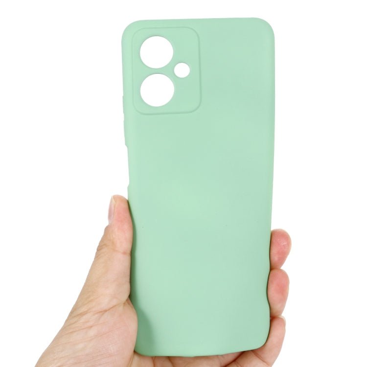 For Xiaomi Redmi Note 12 China Pure Color Liquid Silicone Shockproof Full Coverage Case(Green)