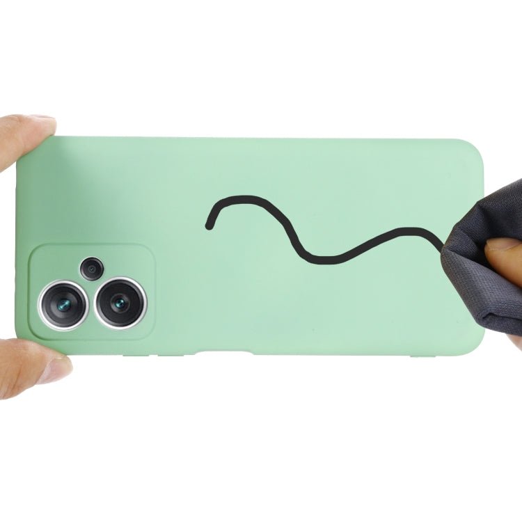 For Xiaomi Redmi Note 12 China Pure Color Liquid Silicone Shockproof Full Coverage Case(Green)