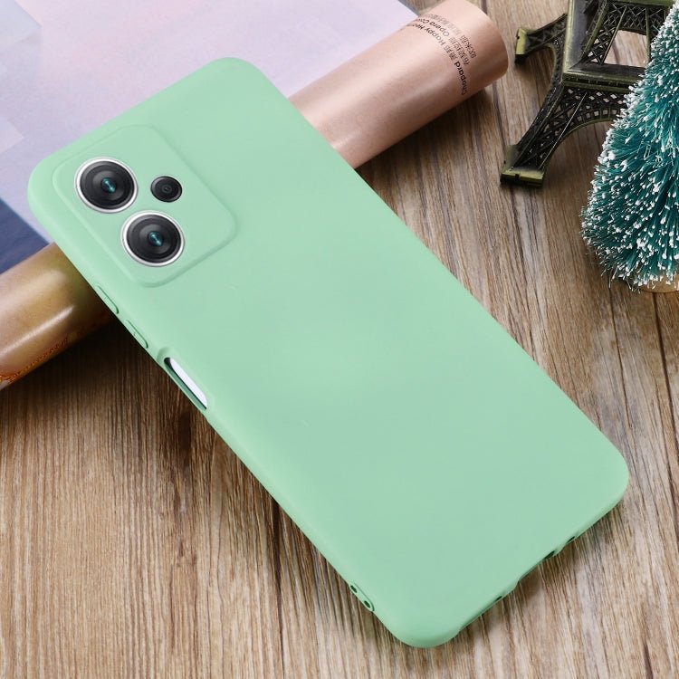 For Xiaomi Redmi Note 12 China Pure Color Liquid Silicone Shockproof Full Coverage Case(Green)