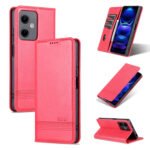 For Xiaomi Redmi Note 12 China AZNS Magnetic Calf Texture Leather Phone Case(Red)