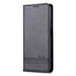 For Xiaomi Redmi Note 12 China AZNS Magnetic Calf Texture Leather Phone Case(Black)