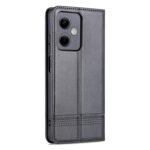 For Xiaomi Redmi Note 12 China AZNS Magnetic Calf Texture Leather Phone Case(Black)